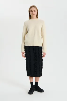 ODALIS | JUMPER BOUCLÉ KNIT WHITE