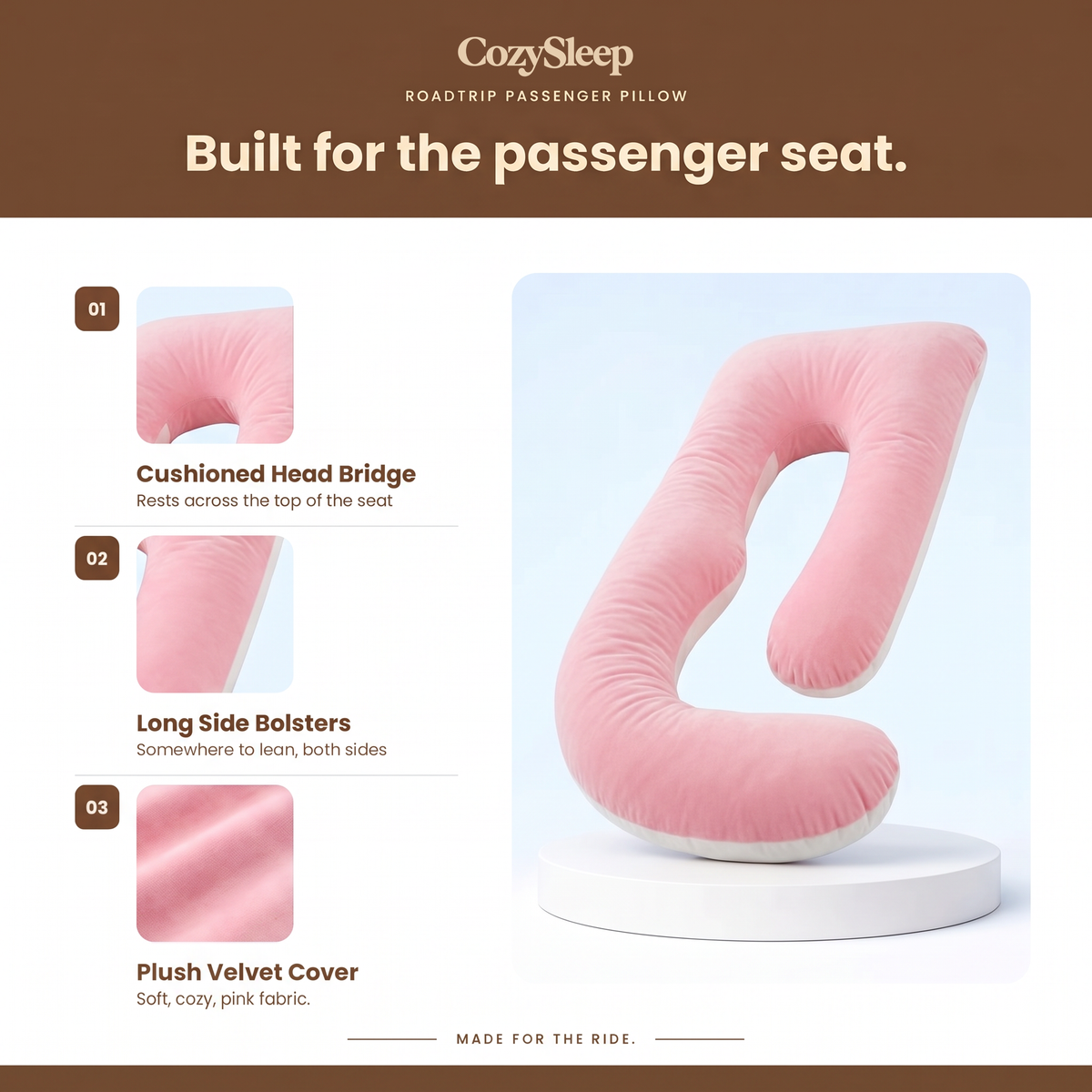 Cozy Sleep™ Passenger Pillow