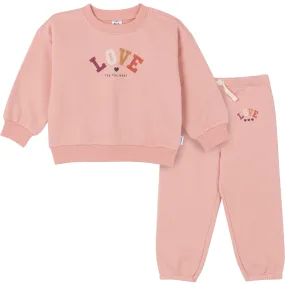 2-Piece Baby & Toddler Girls LOVE Sweatshirt & Pant Set