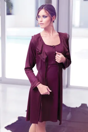 3415 Plum Maternity Nightgown Set