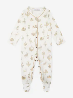 Atelier Choux Baby Carousel Classic Playsuit in White