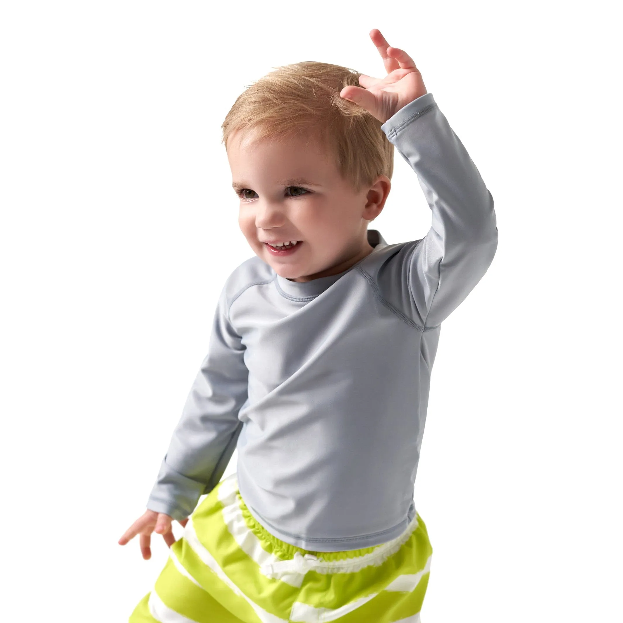 Baby & Toddler Neutral UPF 50  Grey Rash Guard