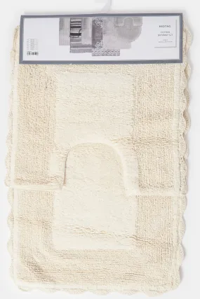 Cream Crochet Bathmat (2 Piece)