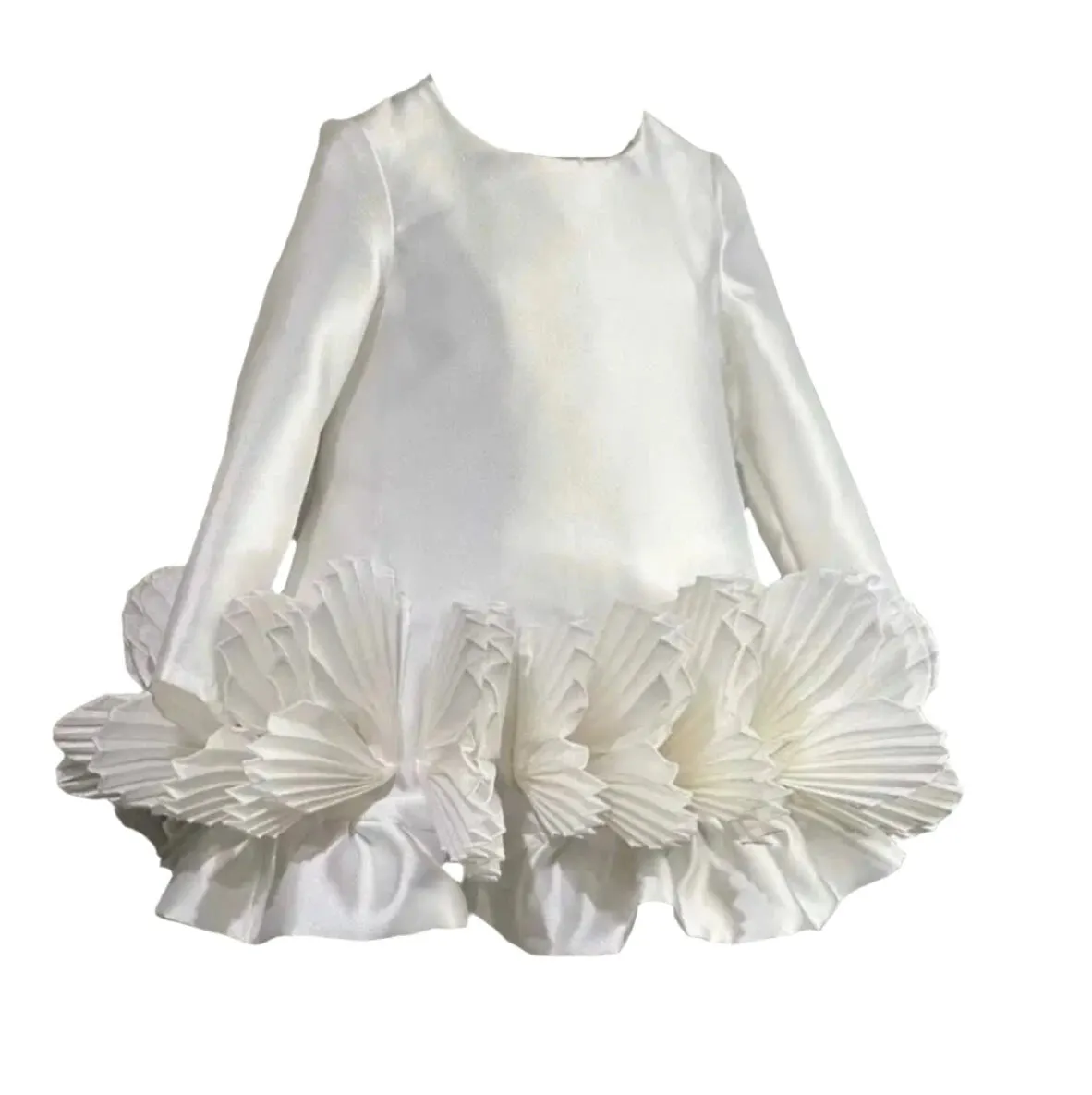 Crinkled Ruffle Dress