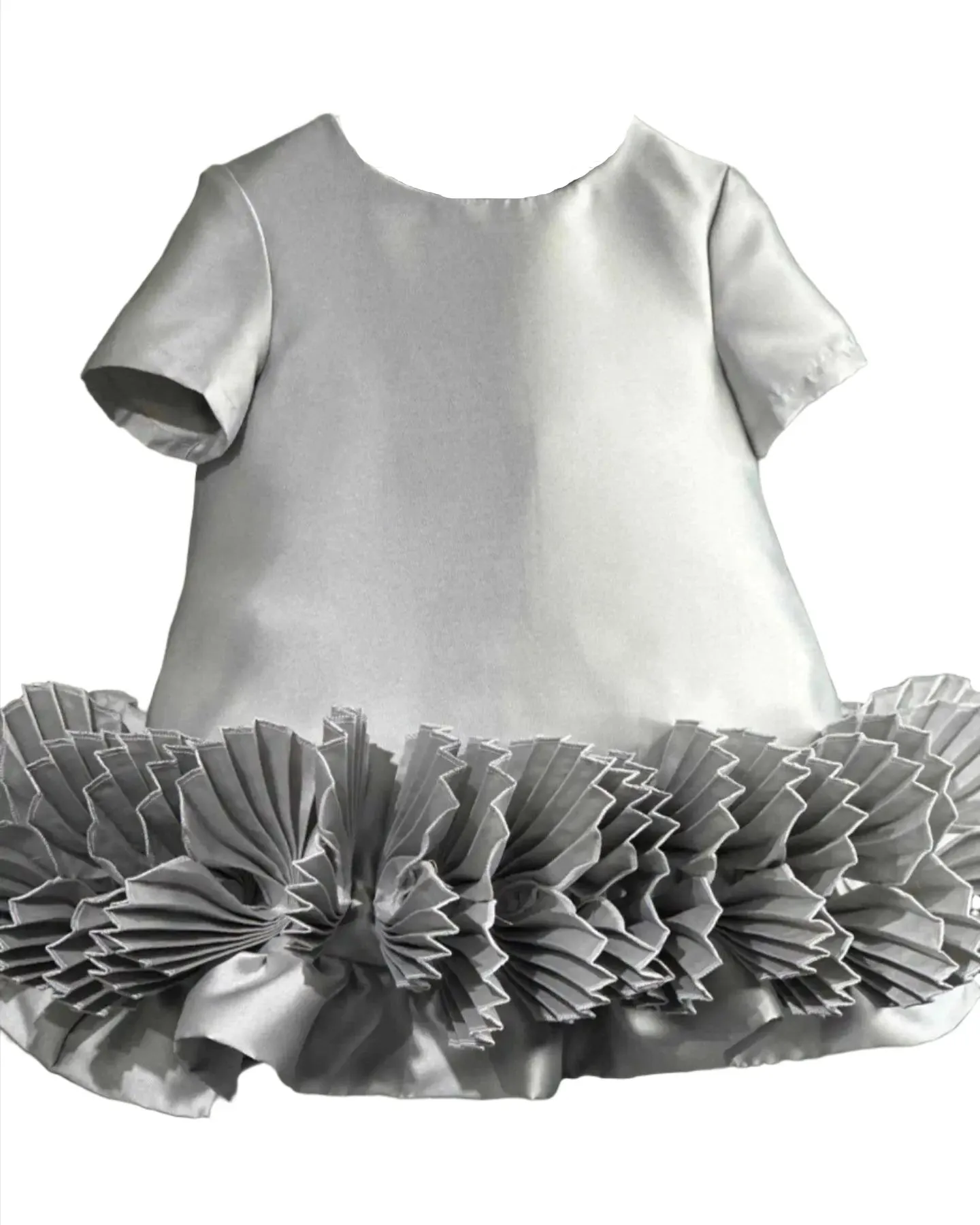 Crinkled Ruffle Dress