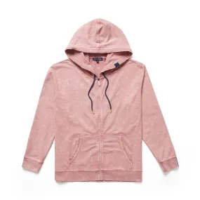 Dusty Rose Fleece Zip Hoodie