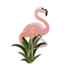 Flirty Flamingo Iron-On Patchette or Sticker