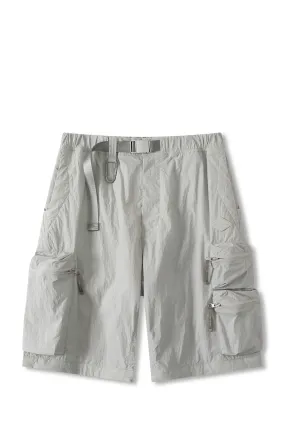 MEN'S MULTI POCKETS BELTED CARGO SHORTS