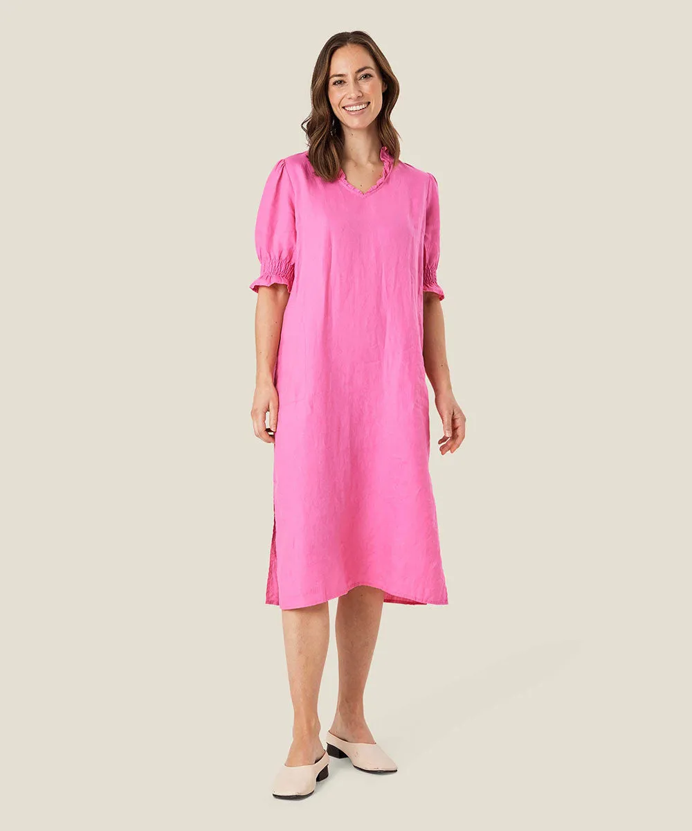 Nydela Smock-Sleeve Dress