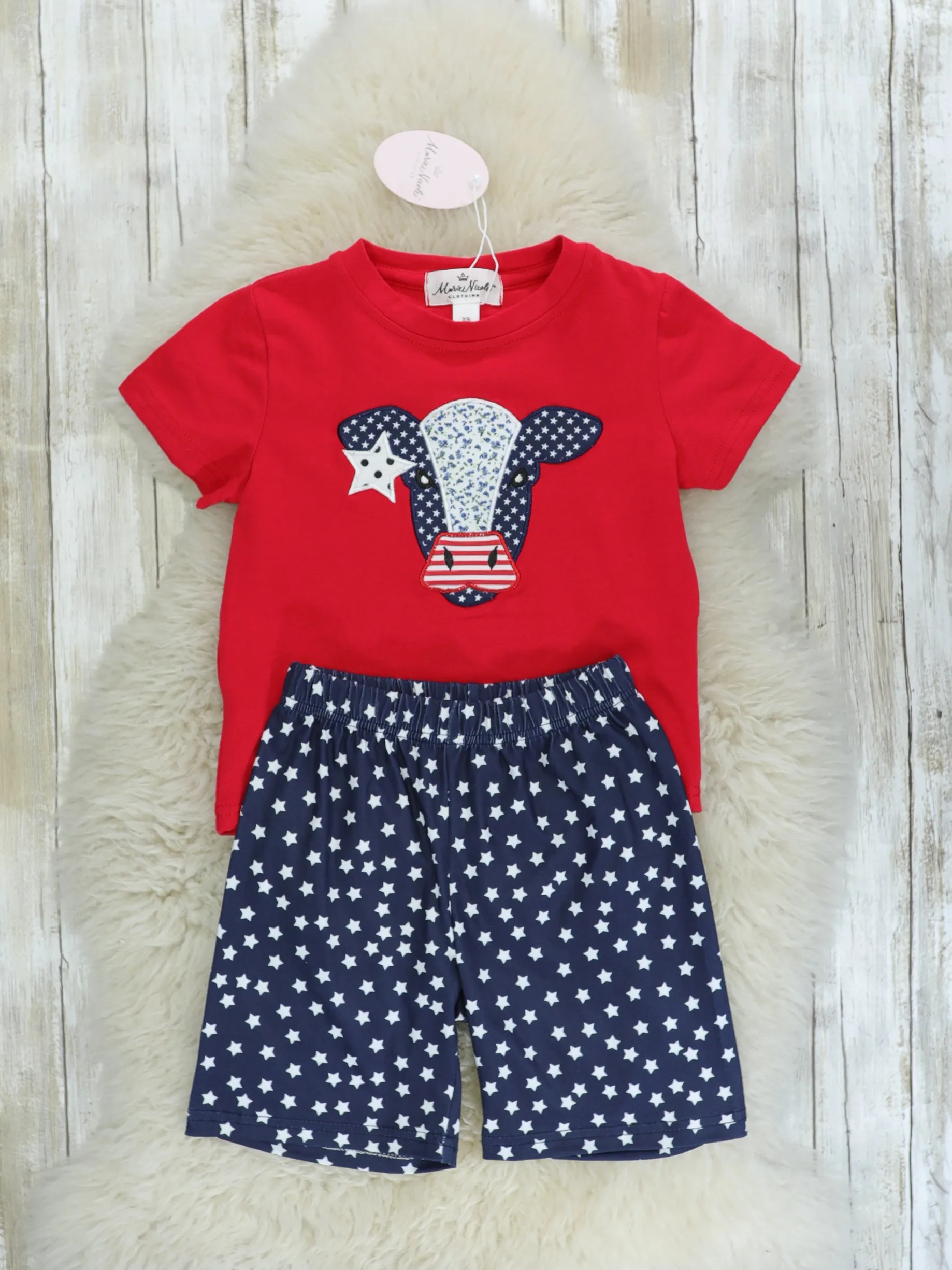 Patriotic Cow Outfit