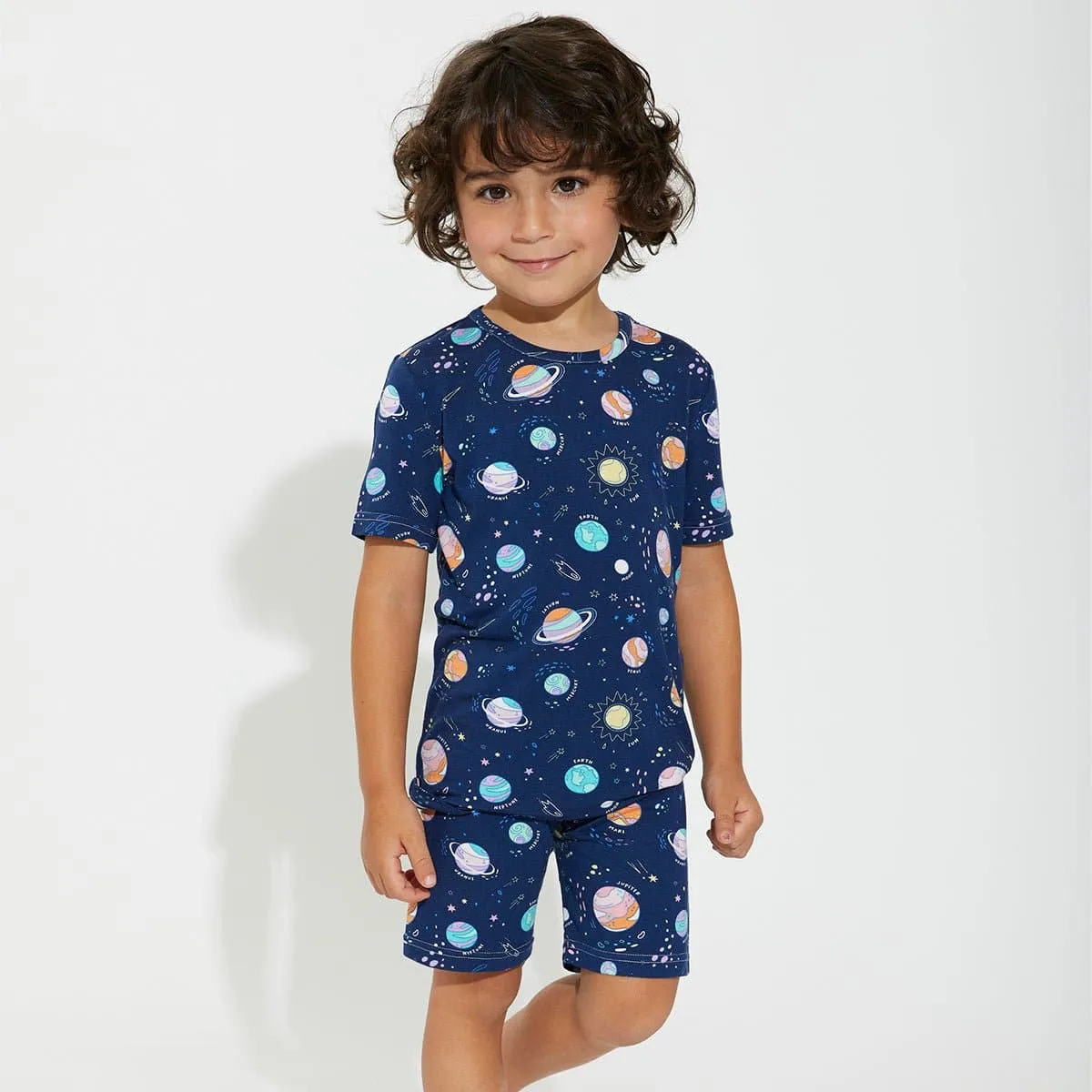 Planets Bamboo Kids Pajama Short Set