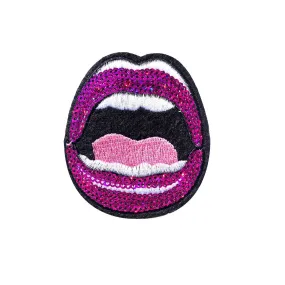 Sequin Mouth Iron-On Patchette or Sticker