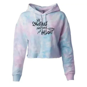 Skating Has My Heart Cotton Candy Hooded Crop