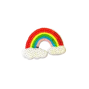 Sparkle Sequin Somewhere Over the Rainbow Iron-On Patchette or Sticker