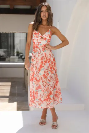 Vacay Vibe Midi Dress Orange