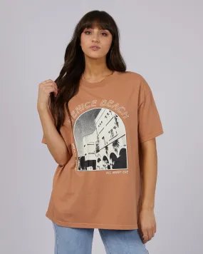 Venice Beach Oversized Tee Tan